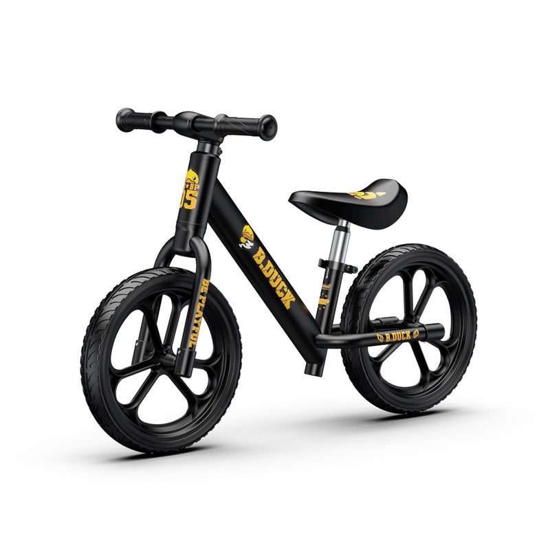B.Duck - Kids Balance Bike, Adjustable seat & handlebar, Anti-slip Handle & Wheels, Indoor/Outdoor Ride, Black, 2-5 Y - Image 1